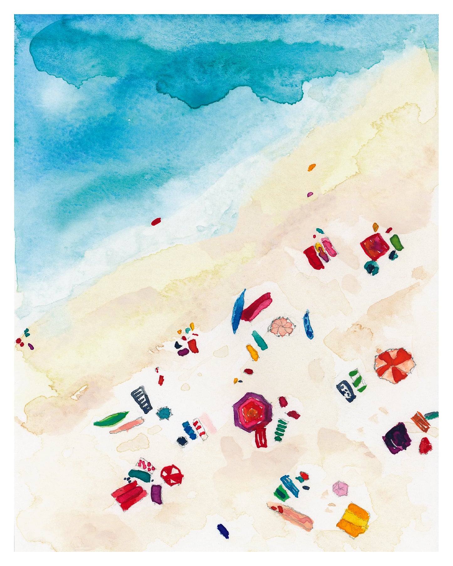 Aerial Beach Art Print Set
