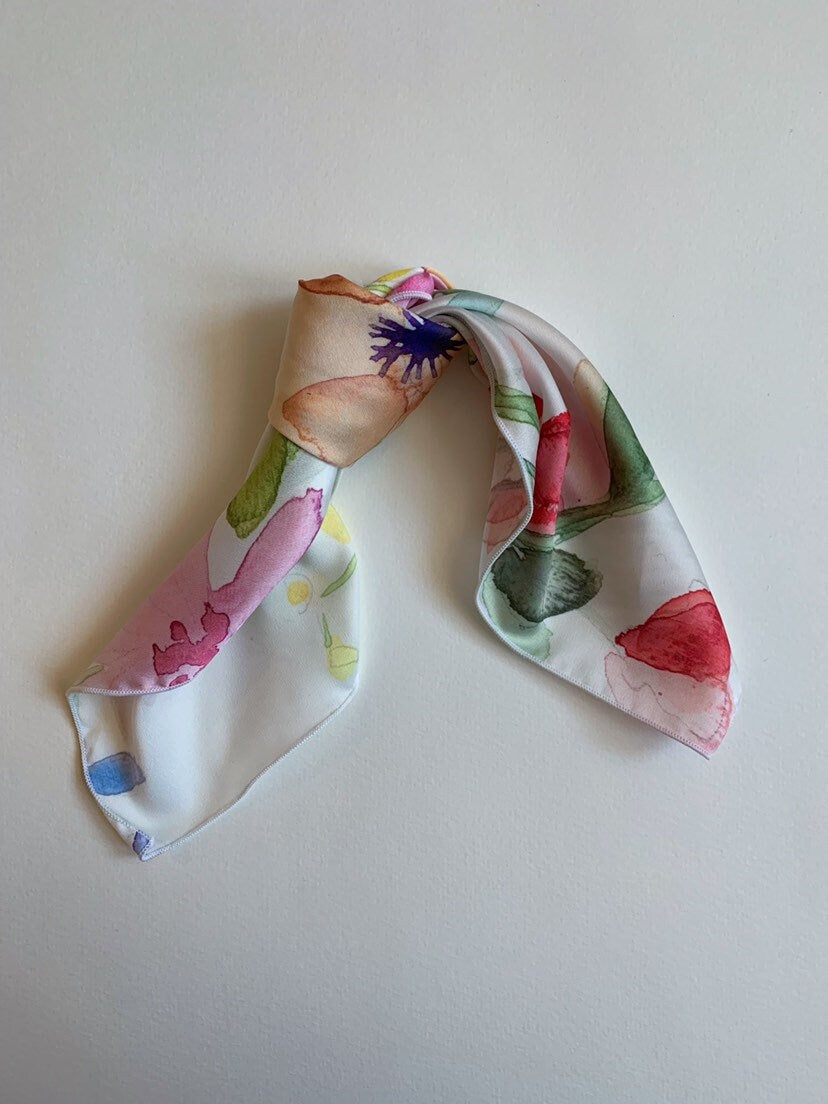 Fall Floral Silky Scarf