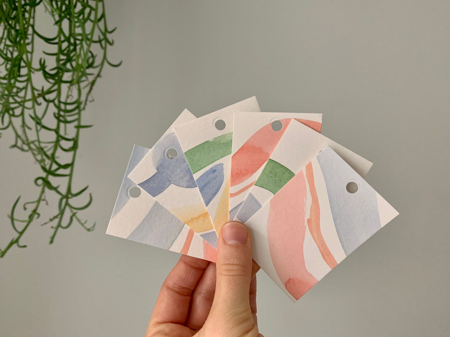 Set of 15 Minimalist Watercolor Gift Tags, Birthday Wrapping, Gift Note,Holiday Tags, Modern gift Tags, Modern Minimal Gift Tags